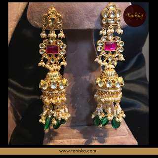 ARIAYANA Traditional Pachi-Kundan Necklace Set