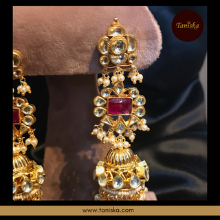 ARIAYANA Traditional Pachi-Kundan Necklace Set