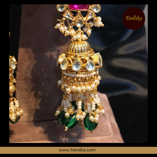 ARIAYANA Traditional Pachi-Kundan Necklace Set