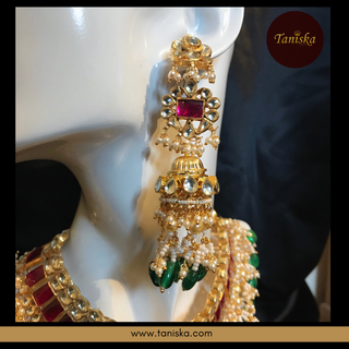 ARIAYANA Traditional Pachi-Kundan Necklace Set