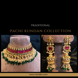 ARIAYANA Traditional Pachi-Kundan Necklace Set