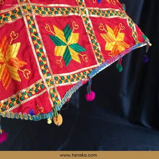 Decorative Umbrella's - Phulkari Umbrella - Multi