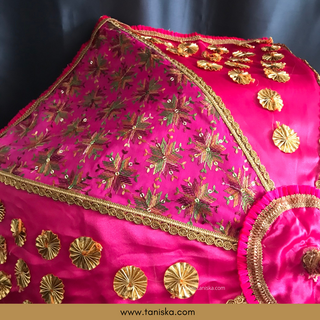 Decorative Umbrella's - Phulkari Umbrella - Pink