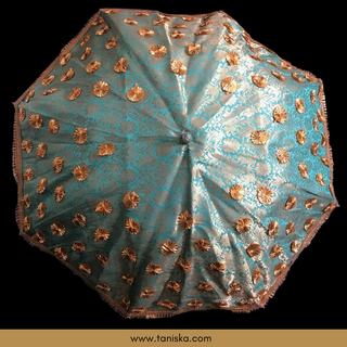 Decorative Umbrella's - Decorated Umbrella - Icy Minty Blue