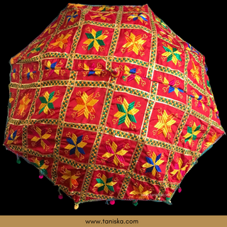 Decorative Umbrella's - Phulkari Umbrella - Multi