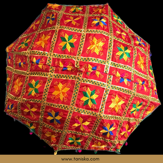 Decorative Umbrella's - Phulkari Umbrella - Multi