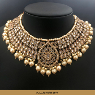 Golden 1 Traditional Necklace Set - Antique Gold