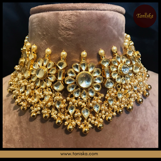 HANIYA Traditional Pachi-Kundan Necklace Set