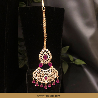 American Diamond Style Necklace Set - Rose Gold / Hot Pink (Limited Edition)