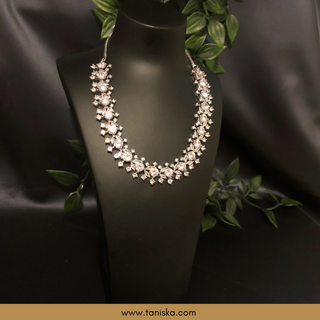 American Diamond Style Necklace (Necklace ONLY) - Silver