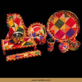 Mayian Fatti Full Set - Phulkari Design - Matching Jaggo Can Be Ordered!