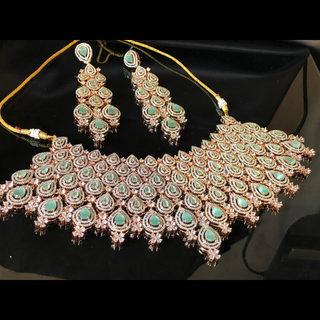 JULIET Cubic Zirconia Mint Necklace Set