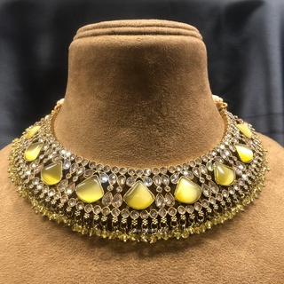 HANIYA Designer Yellow Necklace Set