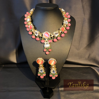 JAANAT - Baby Pink Dreamy Necklace Set