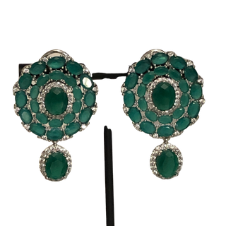 ESHANA Emerald Green Necklace Set