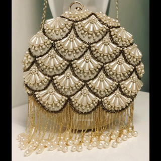 AADHILA Pearly Ivory Clutch Bag