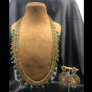 ANAYA Emerald Green (Multi Beads) Long Haar Set