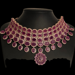 ESHANA Hot Pink Necklace Set