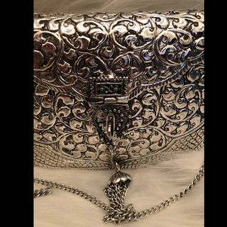 VICTORIAN Antique Silver Clutch Bag