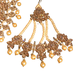 KAIRA Golden Bridal Necklace Set Bundle