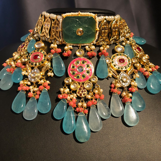 EESHA Turquoise Kundan Necklace Set