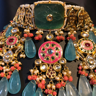 EESHA Turquoise Kundan Necklace Set