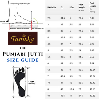 Punjabi Jutti (Flat Shoes) - Icy Blue