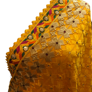 Yellow MAHARANI Punjabi Phulkari Dupatta