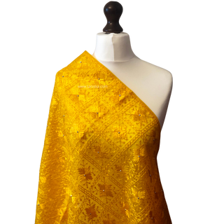 Yellow PRINCESS Net Phulkari Dupatta