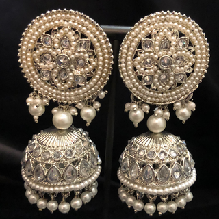 Antique Silver Earring & Tikka Set